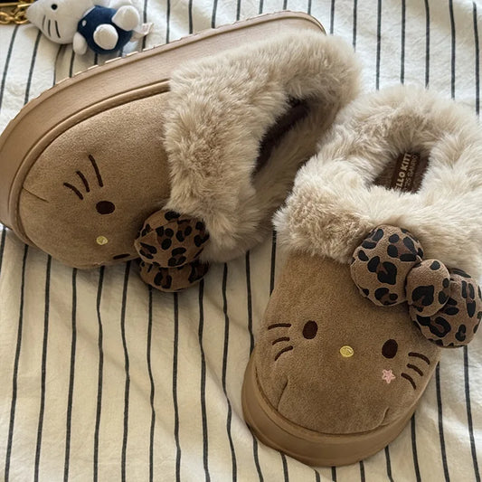 Chaussons Peluche Hello Kitty Intérieurs Douillets